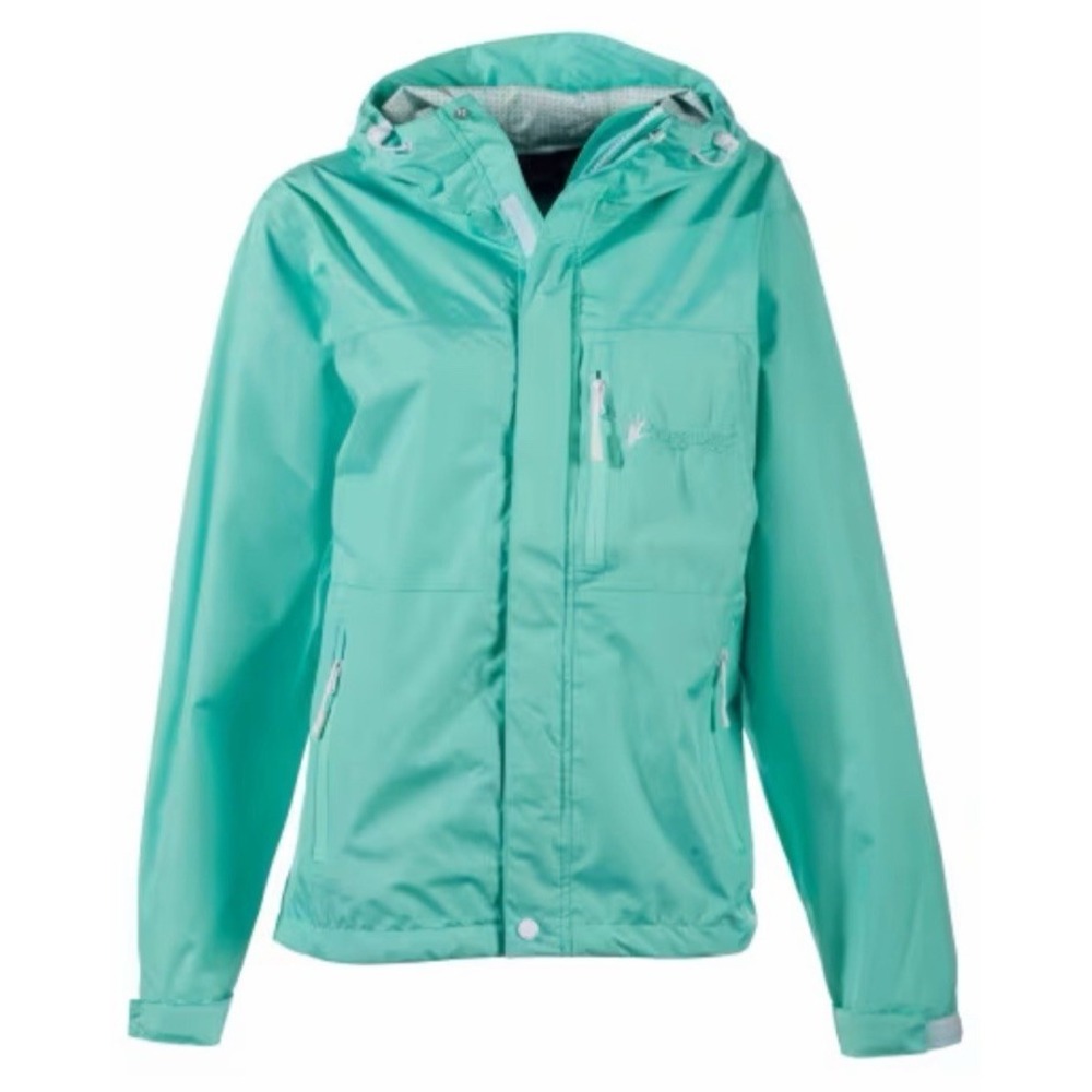Frogg Toggs Java Toadz‎ Waterproof Hooded Rain Jacket Seafoam Light Green Small